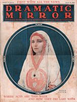 Color portrait of Joyce in a veil from The Vengeance of Durand that appeard in the Dramatic Mirror