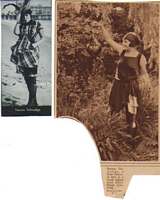 2 pictures of Norma Talmadge in late 1910s bathing suits