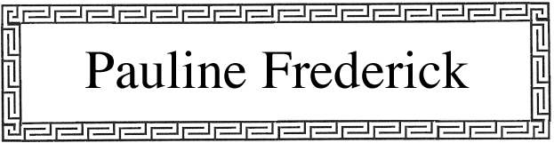 Pauline Frederick Young home