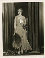 Frederic in long gown with fan in The Glory of Clementina