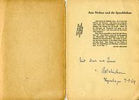 Title page and signature