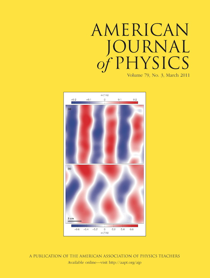 American Journal of Physics vol. 79 no. 3, 2011