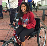 Janhavi enjoys HandBike at VA Palo Alto (2015)