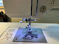 View of sewing machine