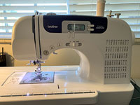 View of sewing machine