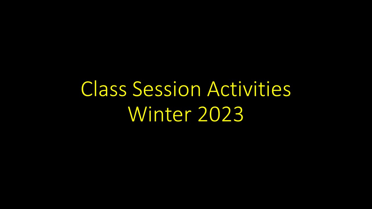 Photos from Winter 2022 Class