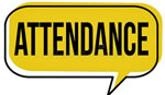 "Attendance" in a speech bubble