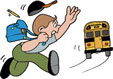 clip art of a student missing hi sbus