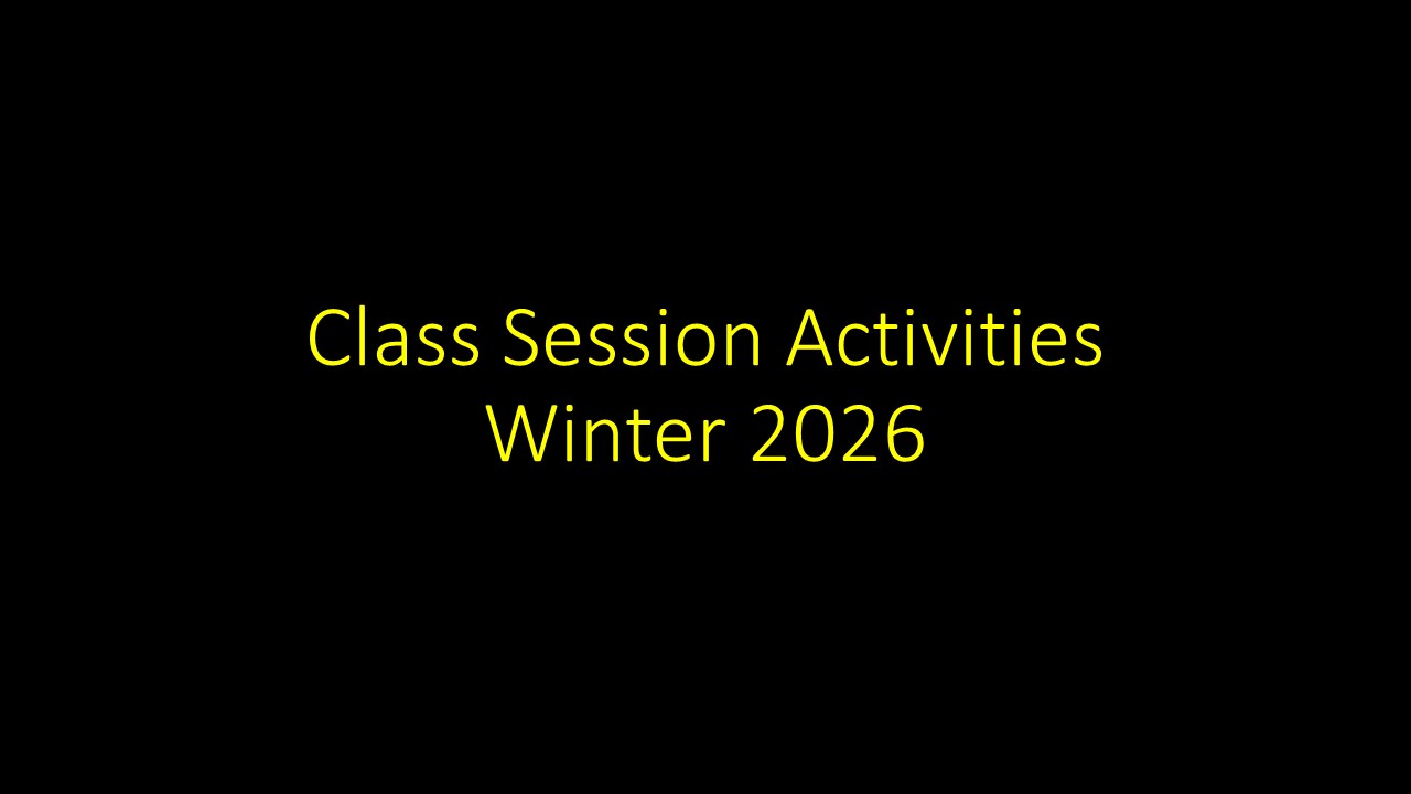 2026 Class Session Activities