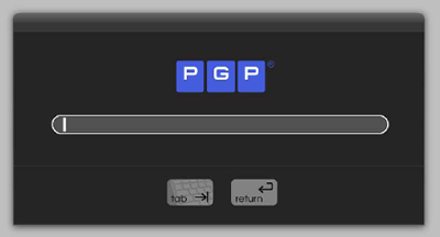 PGP login screen