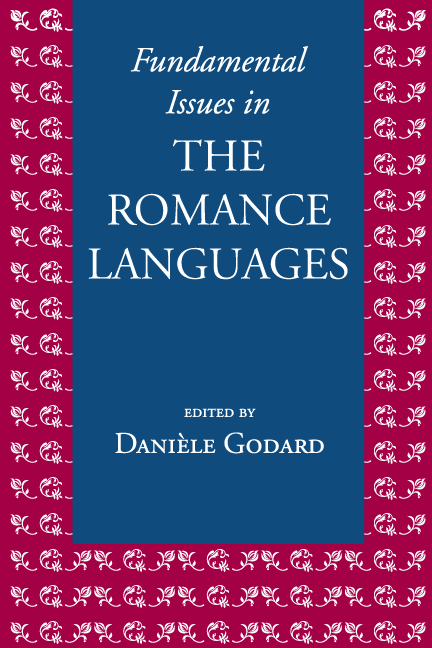 Fundamental Issues in the Romance Languages cover