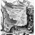 The site of the conversion of St. Eustace, at the Mentorella in Lazio, from Historia Eustachio-Mariana, frontispiece