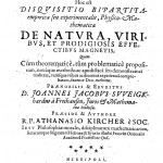 Titlepage of Kircher's first publication, Ars Magnesia