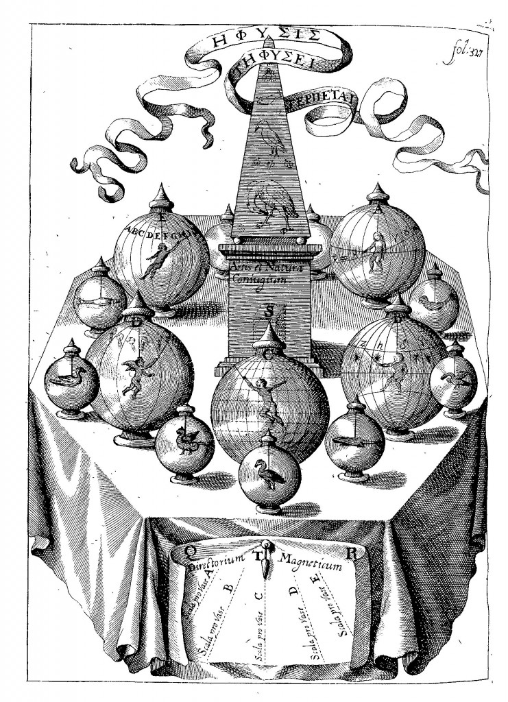 The magnetic oracle, from Magnes, sive de Arte Magnetica (1643 ed.) p. 327