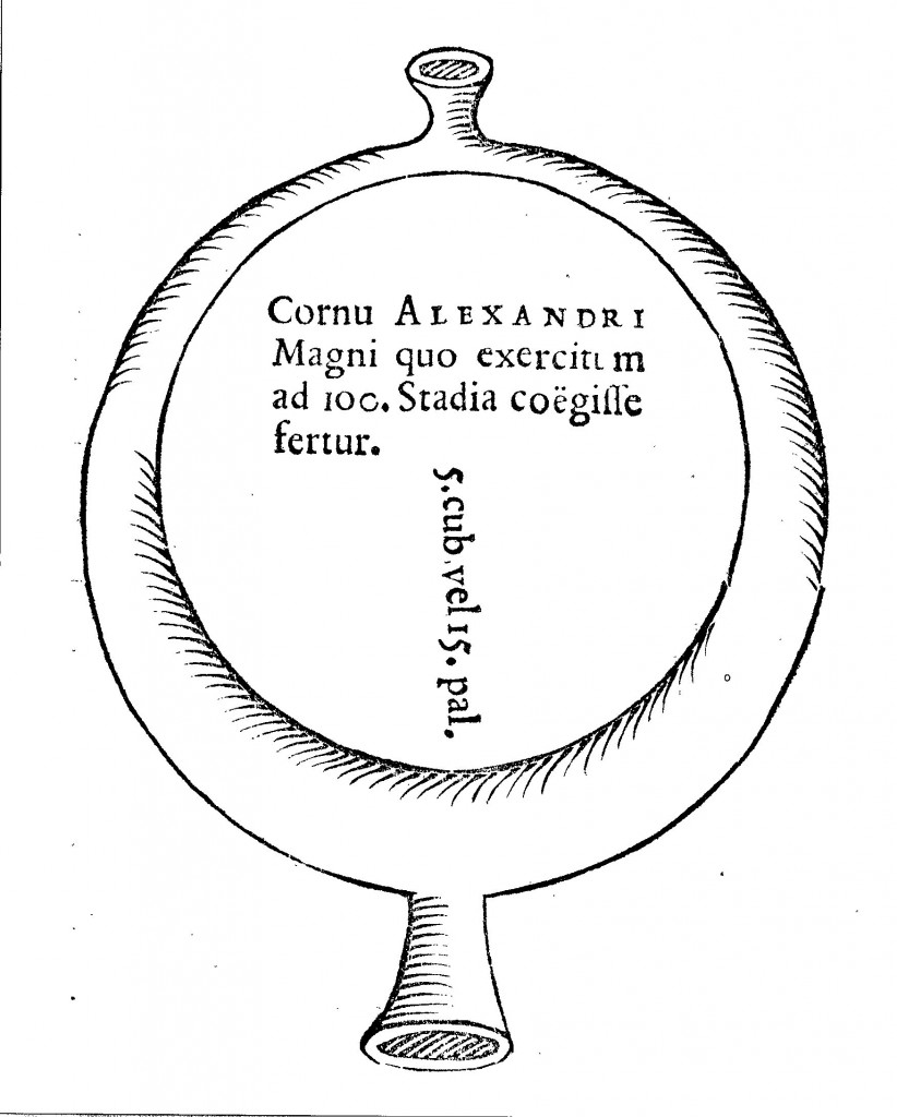 The horn of Alexander the Great, from Phonurgia nova, p. 132.