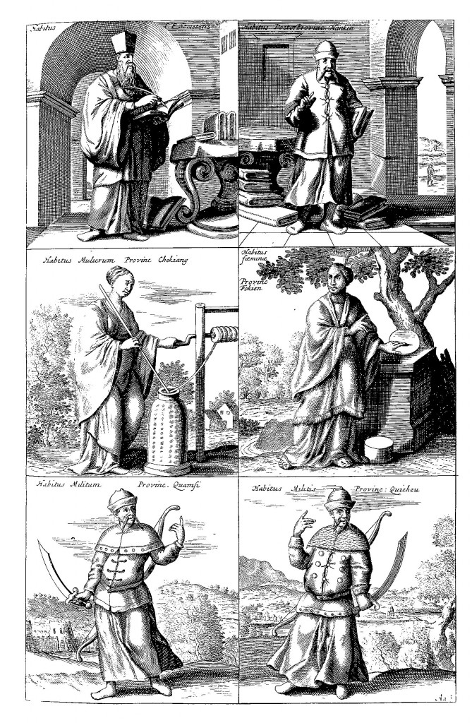 Local Chinese costumes, from China Illustrata, p. 112.
