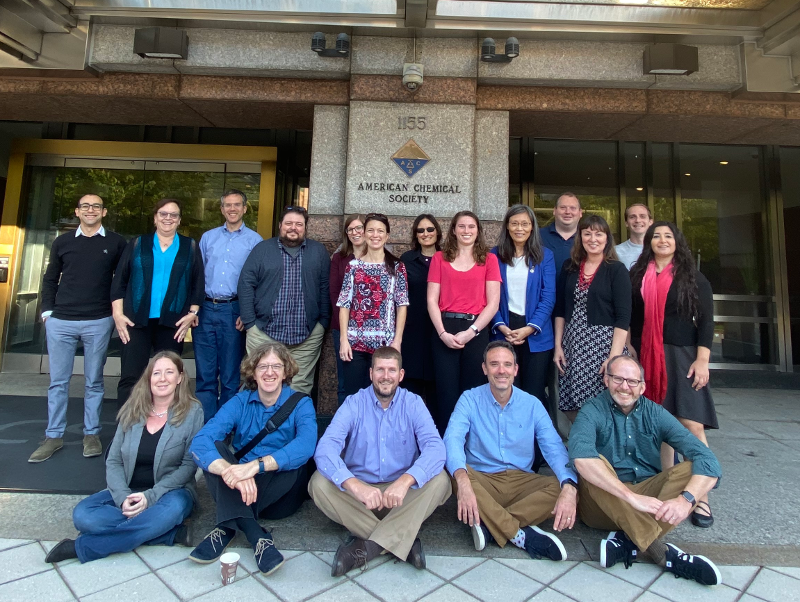 Photo of a group of people outside the ACS headquarters