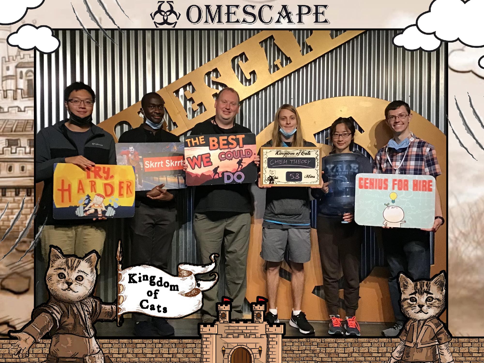 Picture of group certificate upon completing the escape room