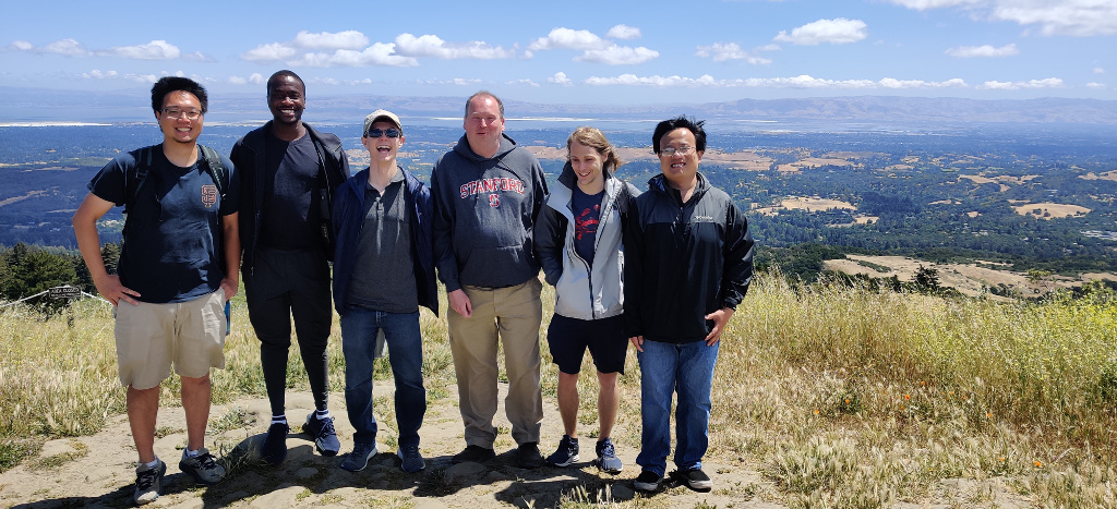 Picture of the group on a hill overlooking the Bay Area