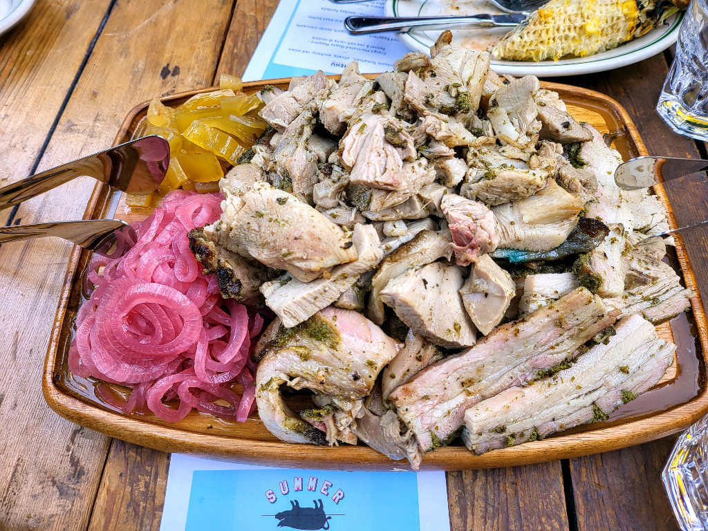 Photo of a plate of roast pork