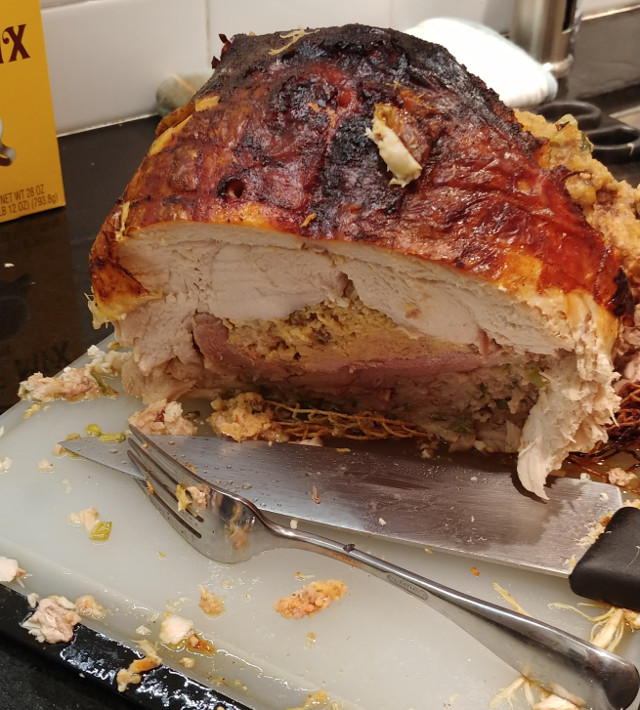 Picture of a cooked turducken