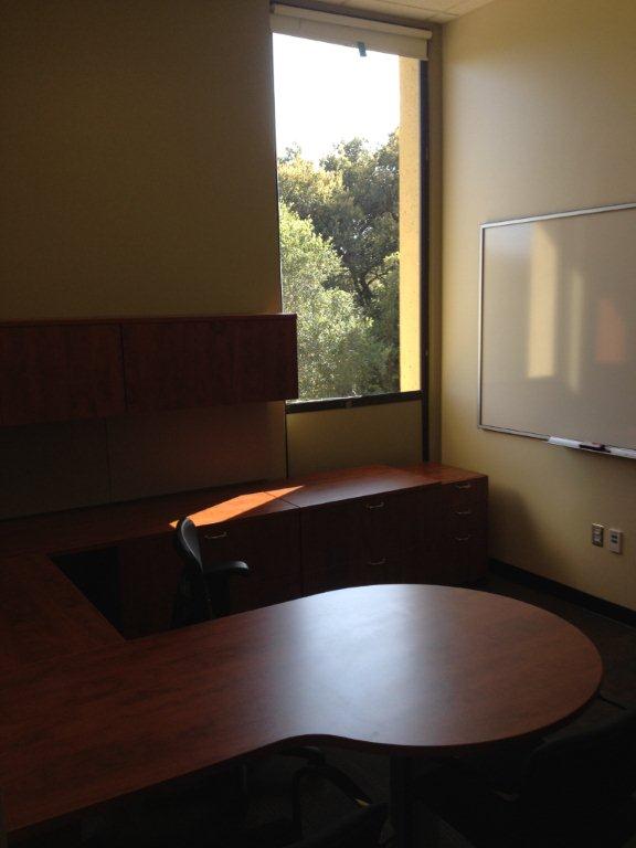 Photo of a desk in an office