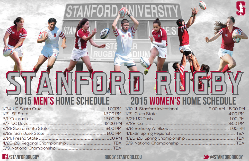 2015 Home Schedule Stanford Men's Rugby Club