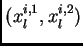 $ (x^{i,1}_l,x^{i,2}_l)$