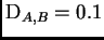 $ {\rm D}_{A,B} = 0.1$