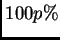 $ 100p\%$