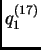 $ q^{(17)}_1$