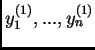 $ y_1^{(1)},...,y_n^{(1)}$