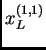 $ x^{(1,1)}_L$