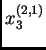 $ x^{(2,1)}_3$