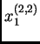 $ x^{(2,2)}_1$