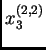 $ x^{(2,2)}_3$