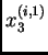 $ x^{(i,1)}_3$