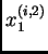 $ x^{(i,2)}_1$