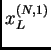 $ x^{(N,1)}_L$