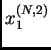 $ x^{(N,2)}_1$