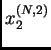 $ x^{(N,2)}_2$