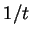 $ 1/t$