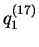 $ q^{(17)}_1$