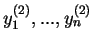 $ y_1^{(2)},...,y_n^{(2)}$