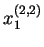 $ x^{(2,2)}_1$