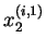 $ x^{(i,1)}_2$
