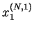 $ x^{(N,1)}_1$