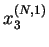$ x^{(N,1)}_3$
