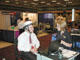 A wider shoot of the same booth activity