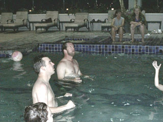 That's Jeff Symons enjoying water volleyball